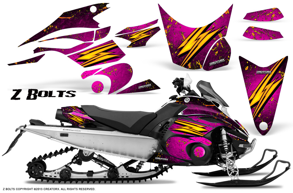 Yamaha FX Nytro 2010 Graphics Kit ZBolts Pink